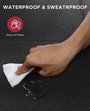 HAPBEAR Treadmill Mat โ 68"x24"x1/5" Thick Non-Slip Foldable Exercise Equipment Mat for Walking Pad, Weight Bench & Treadmill โ Shock Absorbing Floor Protector for Home Gym, Carpet & Hardwood Floors