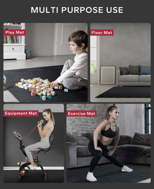 HAPBEAR Extra Large Exercise Mat-7'x5'/6'x8'/6'x9'/6'x10'/6'x12'x8mm(1/3 inch),Non-Slip, Ultra Durable, Thick Workout Mats for Home Gym Flooring Cardio, Yoga Mats for Fitness, High-Density Exercise Mat, Shoes-Friendly