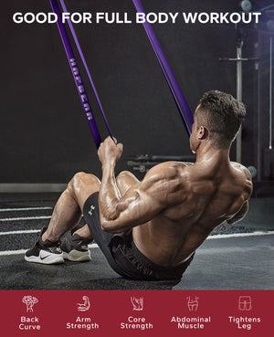 HAPBEAR Pull Up Assistance Bands Set of 5 - Resistance Bands for Working Out, Stretching, Physical Therapy, Muscle Training